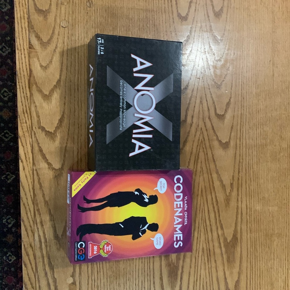 Board Games Anomia and Codenames